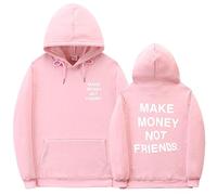 Neuheit Hoodies,Personalisierte Unisex-Kapuzenpulli,Mode Make Money NOT Friends Sweatshirt-Kapuzenpullover für Männer und Frauen Herbst/Winter Fleece Herren Sweatshirts