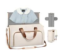 Neulriscn Kleidersäcke für Reisen für Damen, PU Leder Anzugtasche Garment Duffle Bag 2 in 1 Hängenden Faltbaren Koffer Anzug Reisetaschen mit Schuhbeutel Sporttasche für Reisetasche mit Kleidersack