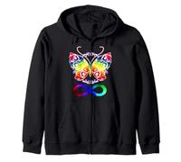 Neurodiversity Shirt Autism ADHD Rainbow Butterfly Womens Kapuzenjacke