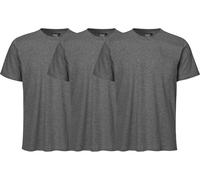 Neutral 3er-Pack Bio-Unisex-T-Shirt mit Rundhalsausschnitt, dark heather, Gr. L