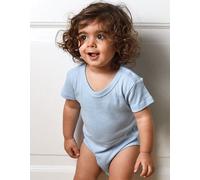 Neutral® Baby Wickelbody Strampler Kurzarm Hellblau 74