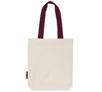 Neutral® Baumwolltasche Einkaufstasche Shopper Kontrastfarbene Henkel Natur/Bordeaux