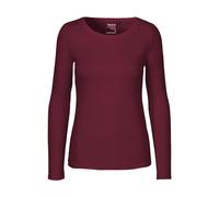 Neutral Bio-Damen-Langarmshirt mit Rundhalsaussschnitt bordeaux, Gr. S
