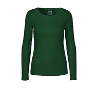 Neutral Bio-Damen-Langarmshirt mit Rundhalsaussschnitt bottle green, Gr. M