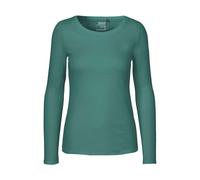 Neutral Bio-Damen-Langarmshirt mit Rundhalsaussschnitt teal, Gr. M