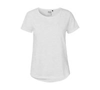 Neutral Bio-Damen-T-Shirt mit Roll-Up-Ärmeln, ash grey, Gr. XL