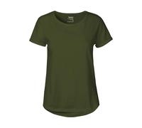 Neutral Bio-Damen-T-Shirt mit Roll-Up-Ärmeln military Gr. S
