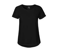 Ladies Roll Up Sleeve T-Shirt, Größe:S, Farbe:Black