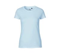 Neutral Damen T-Shirt mit Rundhalsausschnitt aus Bio-Fairtrade-Baumwolle Hellblau Gr. M