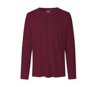 Neutral Bio-Herren-Langarmshirt mit Rundhalsaussschnitt bordeaux, Gr. M