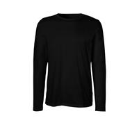 Neutral Bio-Herren-Langarmshirt mit Rundhalsaussschnitt schwarz, Gr. M