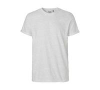 Neutral Bio-Herren-T-Shirt mit Roll-Up-Ärmeln, ash grey, Gr. M