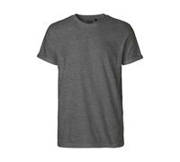 Neutral Herren-T-Shirt NE60012 Rollärmel Bio-Fairtrade-Baumwolle Dunkel meliert XL