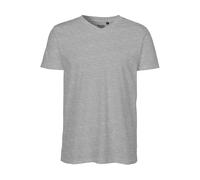 Neutral Bio-Herren-T-Shirt mit V-Ausschnitt, sport grey, Gr. XXL