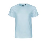 Neutral Bio-Kinder-T-Shirt mit Rundhalsausschnitt, light blue, Gr. 104/110
