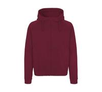 Neutral Bio-Unisex-Zip-Hoodie mit verstecktem Reißverschluss, bordeaux, Gr. XXL