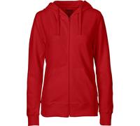 NEUTRAL LADIES HOODIE WITH ZIP L RED