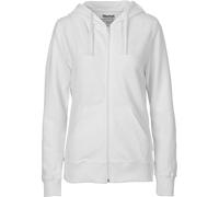 NEUTRAL LADIES HOODIE WITH ZIP XS WHITE