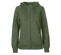 Neutral® Damen College Hoodie Zoodie Hoody Kapuzenjacke Sweatjacke Ladies only Oliv M