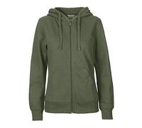 Neutral Damen Kapuzensweatjacke 'Zip Hoodie' aus 100% Bio- und Fairtrade-Baumwolle | Nachhaltig, Bequem und Vielseitig | Perfekt für Freizeit und Alltag | Military, M