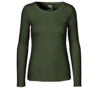 Neutral® Damen Langarm T-Shirt Bio Baumwolle Modern Fit Körpernah geschnitten Oliv M