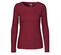 Neutral Damen Longsleeve aus 100% Bio- und Fairtrade-Baumwolle | Nachhaltig, Bequem und Vielseitig | Perfekt für Freizeit und Alltag | Bordeaux, XL