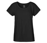 Neutral Damen T-Shirt Loose Fit Bio-Fairtrade-Baumwolle Schwarz Größe L