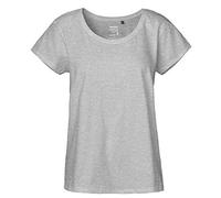 Neutral Damen T-Shirt Loose Fit Bio-Fairtrade-Baumwolle Sport grau S