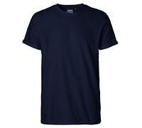 Neutral Herren T-Shirt mit Roll-Up-Ärmeln Bio-Fairtrade-Baumwolle Marineblau L