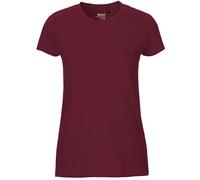 Neutral Bio-Damen-T-Shirt mit Rundhalsausschnitt bordeaux, Gr. XS