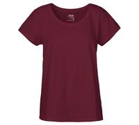 Neutral Damen T-Shirt Loose Fit aus Bio-Fairtrade-Baumwolle - Bordeaux | M