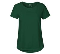 Neutral Damen T-Shirt mit umgeschlagenen ärmeln aus Bio-Fairtrade-Baumwolle - Flaschengrün | S