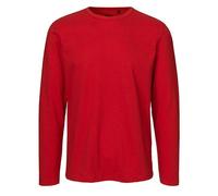 Neutral® Herren Langarm T-Shirt von Neutral Bio Baumwolle Rot 2XL