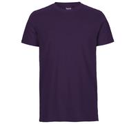 Neutral Certified Responsibility Herren T-Shirt eng anliegend Bio-Fairtrade-Baumwolle Lila Größe M