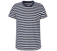 Neutral Mens Fitted T-Shirt, Größe:L, Farbe:White - Navy (Striped)