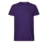 Neutral Certified Responsibility Herren T-Shirt eng anliegend aus Bio-Fairtrade-Baumwolle Lila S