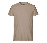 Neutral Herren T-Shirt Figurbetont aus Bio-Fairtrade-Baumwolle Sand XXL