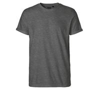 Neutral Bio-Herren-T-Shirt mit Roll-Up-Ärmeln, dark heather, Gr. 3XL