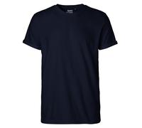 Neutral Herren T-Shirt mit umgeschlagenen ärmeln aus Bio-Fairtrade-Baumwolle - Marineblau | XL