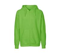 Neutral® Herren Unisex College Hoodie Zoodie Hoody Kapuzenjacke Sweatjacke Lime XL