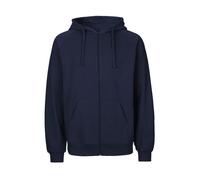 NEUTRAL MENS HOODIE WITH ZIP XS NAVY