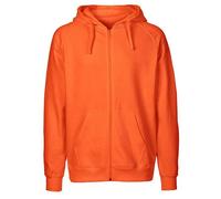 Neutral® Herren Unisex College Hoodie Zoodie Hoody Kapuzenjacke Sweatjacke Orange 3XL