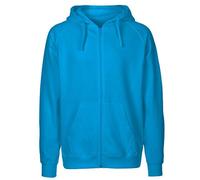 Neutral® Herren Unisex College Hoodie Zoodie Hoody Kapuzenjacke Sweatjacke Saphir Blau S