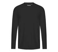 Neutral® Herren / Unisex Langarm T-Shirt Rundhals Recycled Sportshirt Unterziehshirt Schwarz M