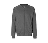 Neutral® Herren Unisex Sweatjacke ohne Kapuze Dunkelgrau Meliert 2XL