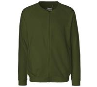 Neutral® Herren Unisex Sweatjacke ohne Kapuze Military XS