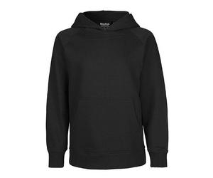 Neutral® Kinder Collegehoody Kapuzenpullover Kapuzenpulli Sweatshirt Schwarz 116/122