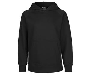 Neutral Kinder Kapuzen-Sweatshirt aus Bio-Fairtrade-Baumwolle - Schwarz | 116/122