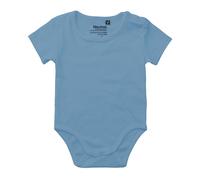 Neutral Kurzärmeliger Baby-Body aus Bio-Fairtrade-Baumwolle - Dusty indigo | 80