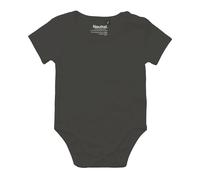 Neutral Kurzärmeliger Baby-Body aus Bio-Fairtrade-Baumwolle - Kohle | 62